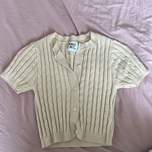 Princess Polly Tan Cropped Shirt